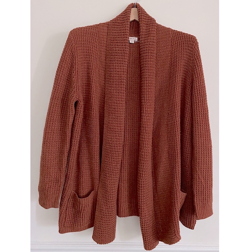 Merona Rust Knit Cardigan Kimono Sweater -Size XXL